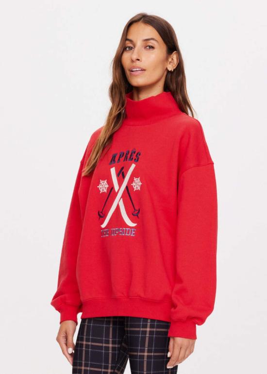  더 업사이드 터틀넥 업사이드 오프 피스트 클레멘타인 크루 스웨트셔츠 칠리 - THE UPSIDE