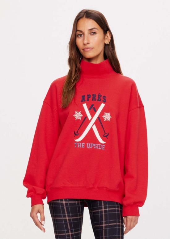  더 업사이드 터틀넥 업사이드 오프 피스트 클레멘타인 크루 스웨트셔츠 칠리