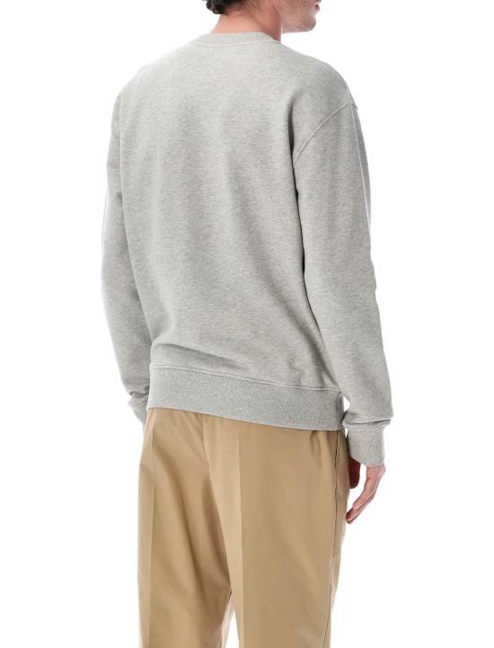  아미 긴팔 티셔츠 알렉상드르 마티우시 크로셰 ADC 크루넥 그레이 멜 - AMI