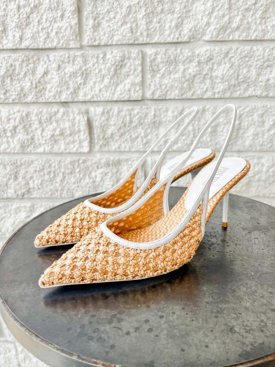  파리텍사스 힐/펌프스 파리 텍사스 리디아 슬링백 70 슈즈 스트로 내추럴