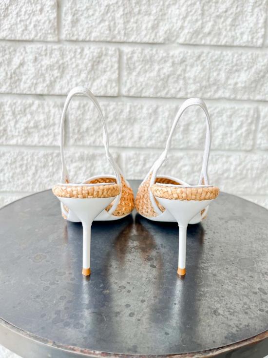  파리텍사스 힐/펌프스 파리 텍사스 리디아 슬링백 70 슈즈 스트로 내추럴 - PARIS TEXAS