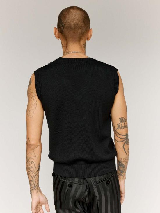  어니스트 더블유 베이커 니트 베스트 어니스트 W. 베이커 울 핸드메이드 아가일 - ERNEST W. BAKER