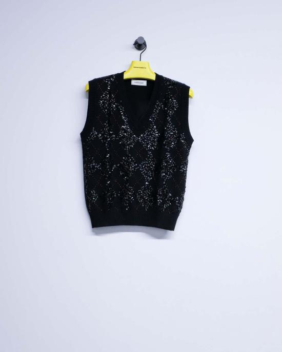  어니스트 더블유 베이커 니트 베스트 어니스트 W. 베이커 울 핸드메이드 아가일 - ERNEST W. BAKER