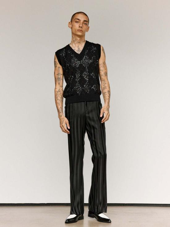  어니스트 더블유 베이커 니트 베스트 어니스트 W. 베이커 울 핸드메이드 아가일 - ERNEST W. BAKER