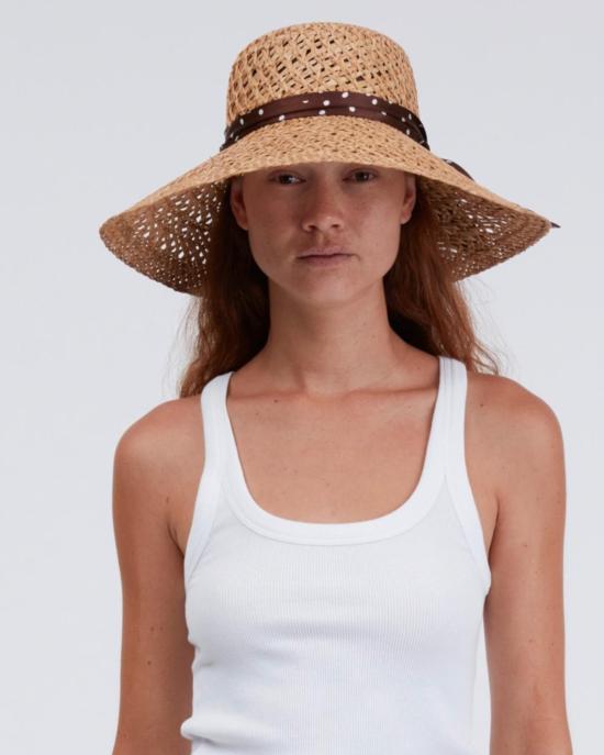  랙앤본 버킷햇 Rag & Bone 가든 스트로 햇 내추럴/브라운 - RAG & BONE