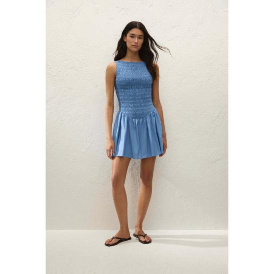  페이스풀더브랜드 숏 원피스 페이스풀 더 브랜드 마티나 미니 드레스 베니스 블루