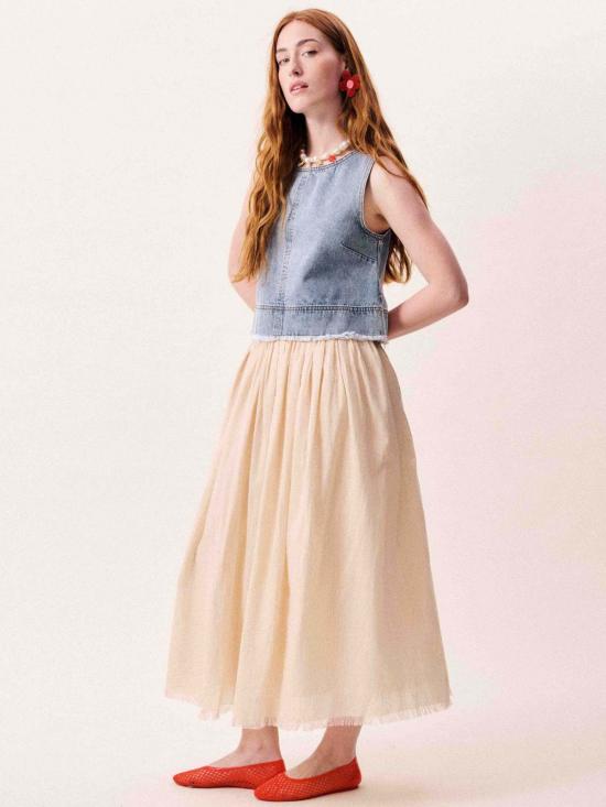  프렌치 롱 스커트 프랑스 메리 스커트 - FRNCH