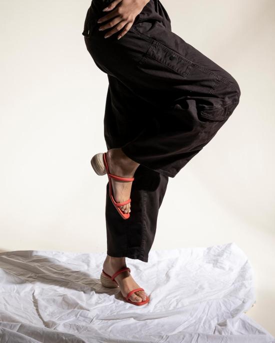  후마 블랑코 뮬/슬리퍼 휴마 블랑코 차치 힐  토마토 - HUMA BLANCO