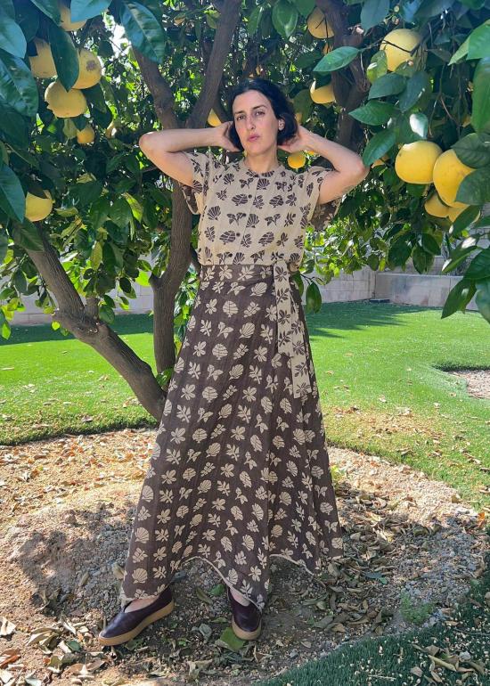  에이스 앤 지그 롱 원피스 에이스앤지그 상그리아 스커트 위트 - ACE & JIG