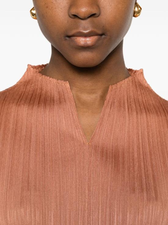 26SS 플리츠플리즈 롱 원피스 PP66JH136 44 Brown - PLEATS PLEASE