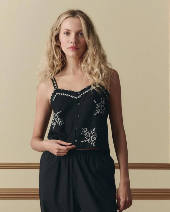  더 그레이트 민소매 티셔츠 위대한. 주말 탱크탑 블랙 - THE GREAT