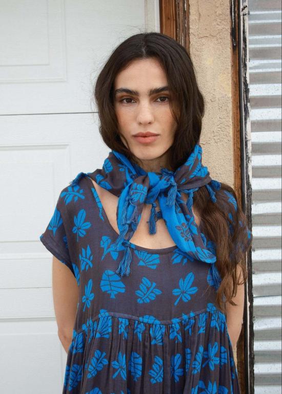  에이스 앤 지그 머플러/스카프 태슬 반다나 아주르 - ACE & JIG