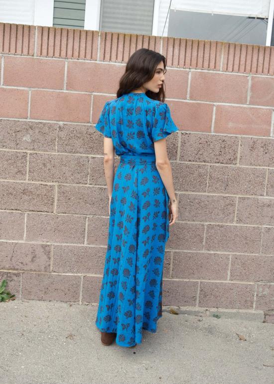  에이스 앤 지그 롱 원피스 에이스앤지그 상그리아 스커트 아주르 - ACE & JIG