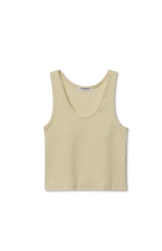  퍼펙트 화이트 티 민소매 티셔츠 퍼펙트화이트티 블론디 스트럭처드 립드 탱크 커스터드 - PERFECT WHITE TEE