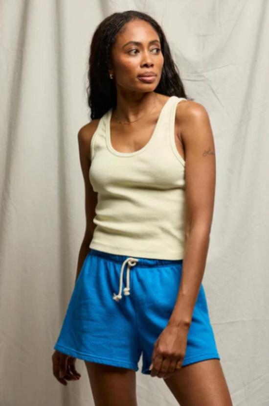  퍼펙트 화이트 티 민소매 티셔츠 퍼펙트화이트티 블론디 스트럭처드 립드 탱크 커스터드