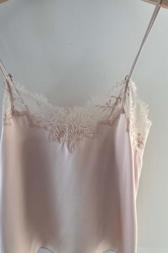  사블린 민소매 티셔츠 바비 레이스 트림 캐미솔 - SABLYN