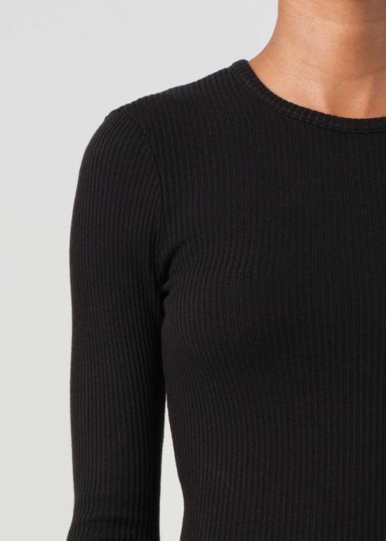  에이골디 긴팔 티셔츠 아골데 알마 슈렁큰 크루넥 탑 - AGOLDE