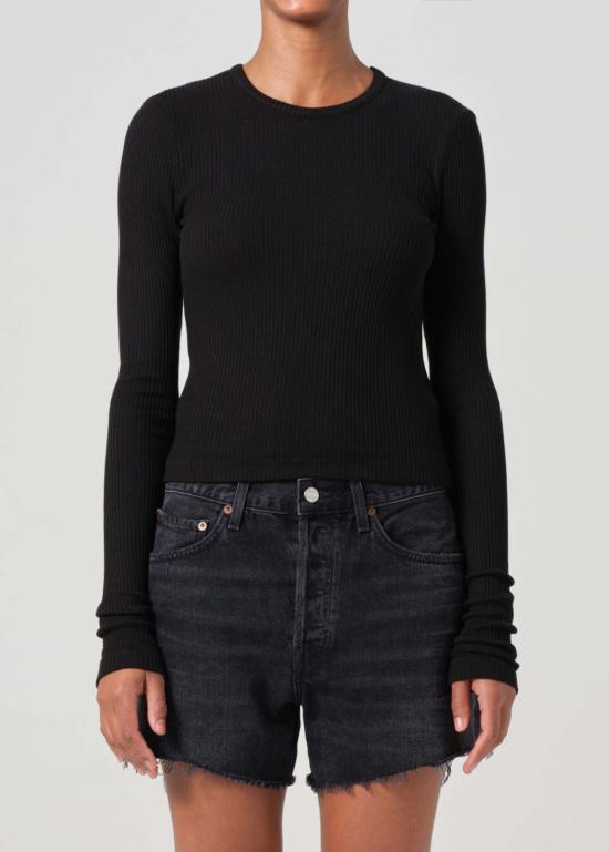  에이골디 긴팔 티셔츠 아골데 알마 슈렁큰 크루넥 탑