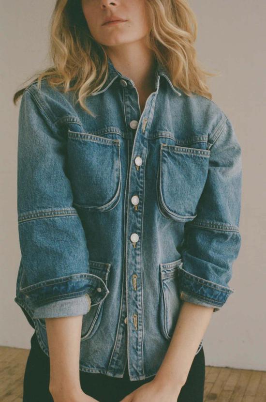  샤이나 모트 데님 자켓 워크 셔츠 - SHAINA MOTE