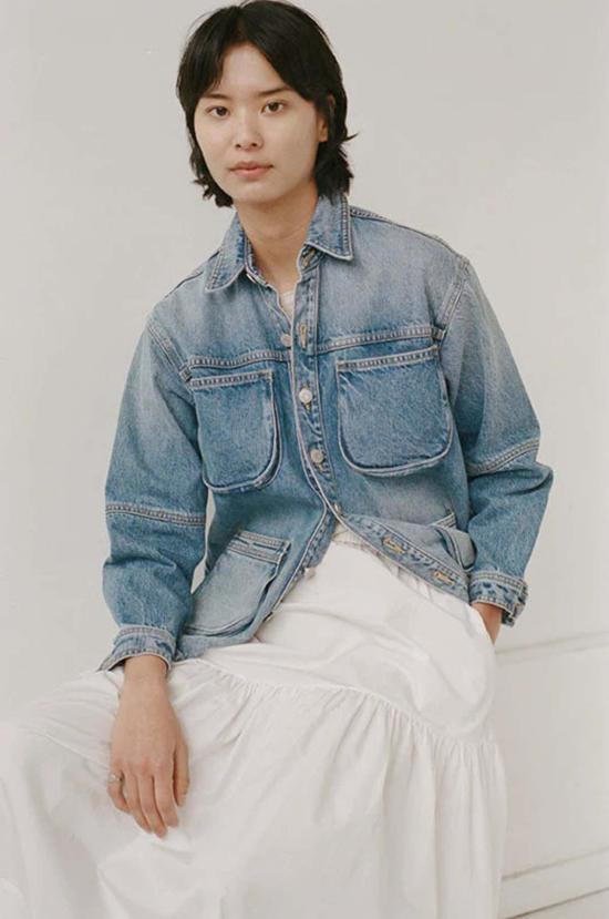  샤이나 모트 데님 자켓 워크 셔츠