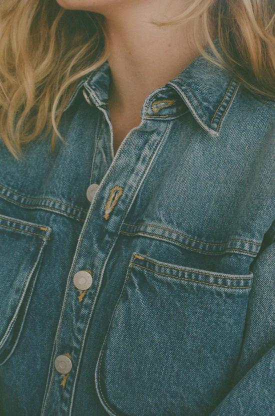  샤이나 모트 데님 자켓 워크 셔츠 - SHAINA MOTE