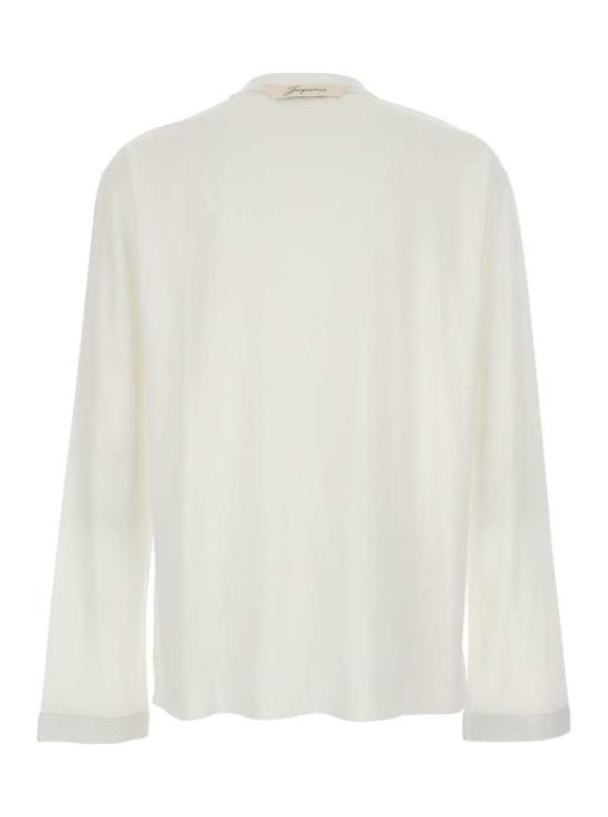  자크뮈스 긴팔 티셔츠 르 티셔츠 롱 카레  화이트 - JACQUEMUS