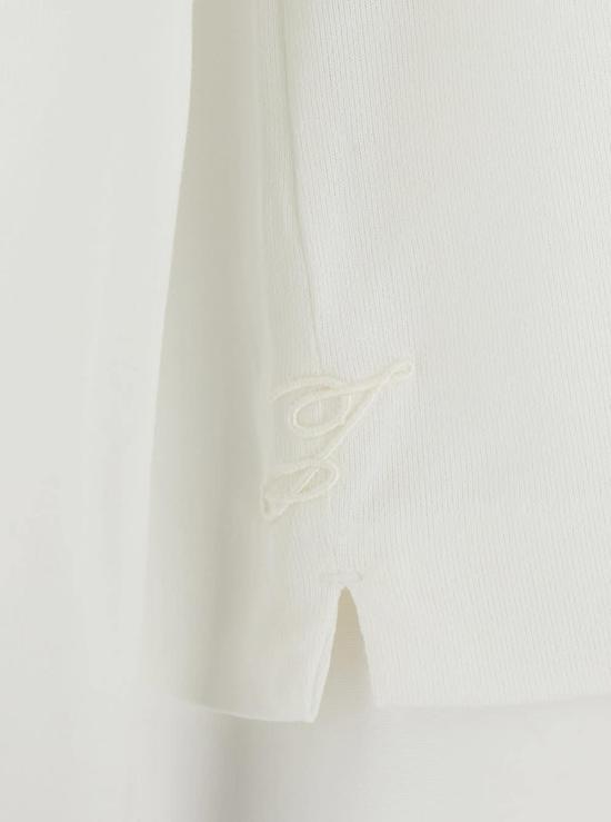  자크뮈스 긴팔 티셔츠 르 티셔츠 롱 카레  화이트 - JACQUEMUS