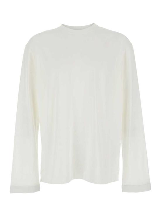  자크뮈스 긴팔 티셔츠 르 티셔츠 롱 카레  화이트