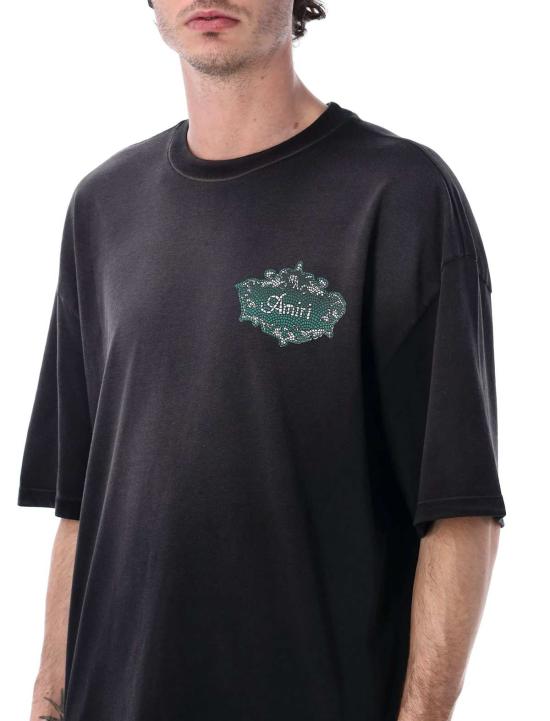  아미리 반팔 티셔츠 샤토 크레스트 마이올리카 티 블랙 - AMIRI