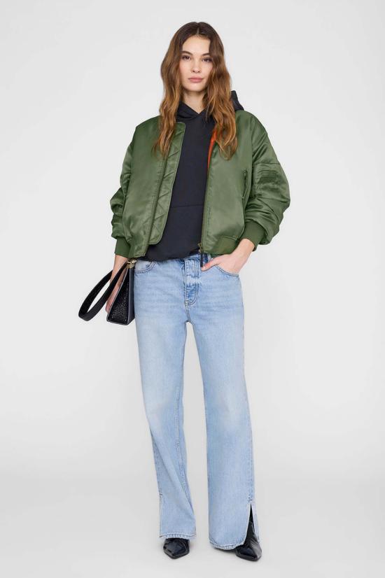  애니빙 후드 티셔츠 아니네 빙 하비 스웨트셔츠 스텐실 빈티지 블랙 - ANINE BING