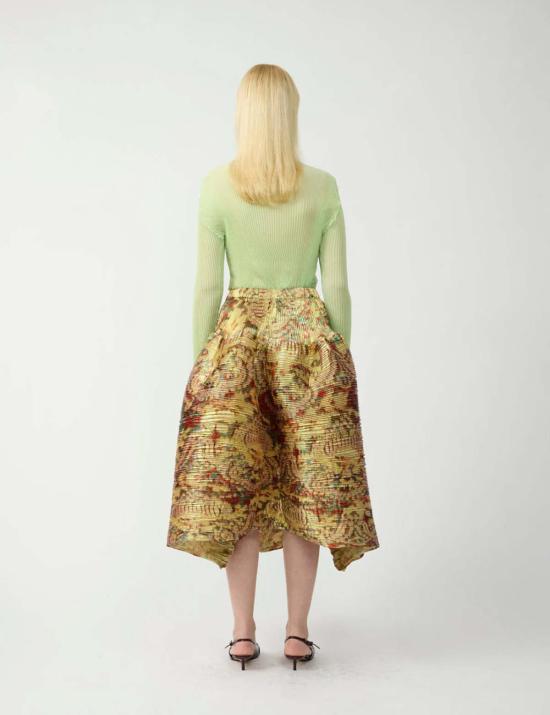  줄리아 호이어 미디 스커트 Julia Heuer 켄자 핸드플리츠 스커트 - JULIA HEUER