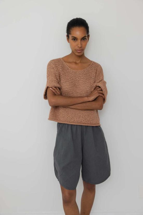  울 하이드 스웨터 핸드 니트 티셔츠 - WOL HIDE