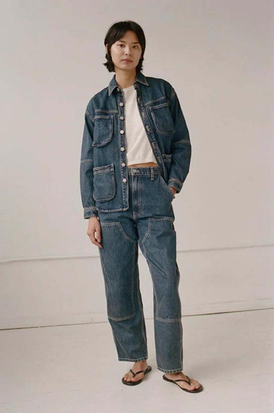  샤이나 모트 데님 자켓 워크 진