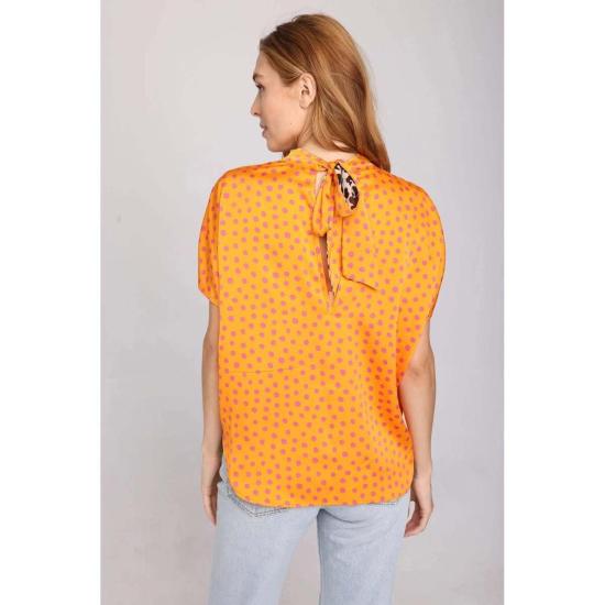  Leledebaltzac 블라우스 Lele De Baltzac 시스티나 탑 오렌지 - OTHER BRANDS