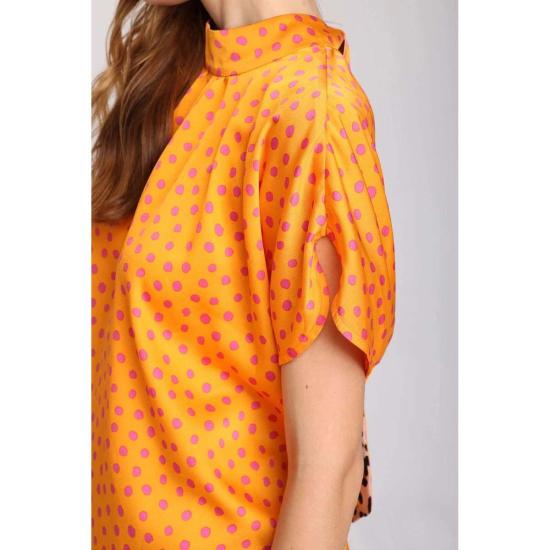  Leledebaltzac 블라우스 Lele De Baltzac 시스티나 탑 오렌지 - OTHER BRANDS