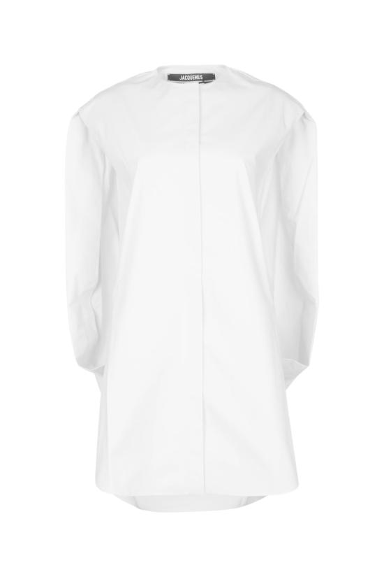  자크뮈스 미디 원피스 라 로브 베를링고 드레스 화이트