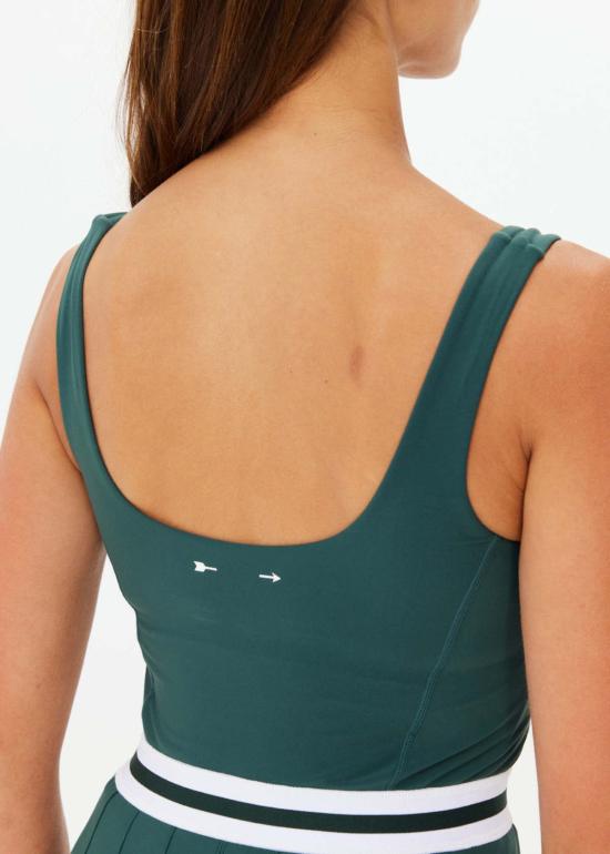  더 업사이드 숏 원피스 업사이드 피치 루셋 플리츠 드레스 그린 - THE UPSIDE