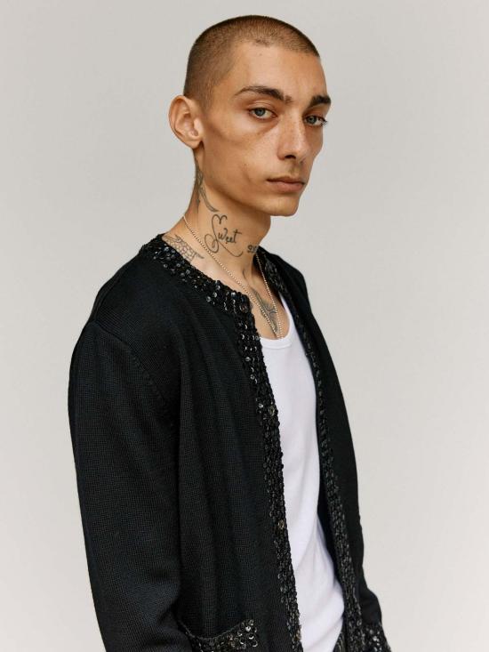  어니스트 더블유 베이커 가디건 어니스트 W. 베이커 울 스팽글 장식 - ERNEST W. BAKER