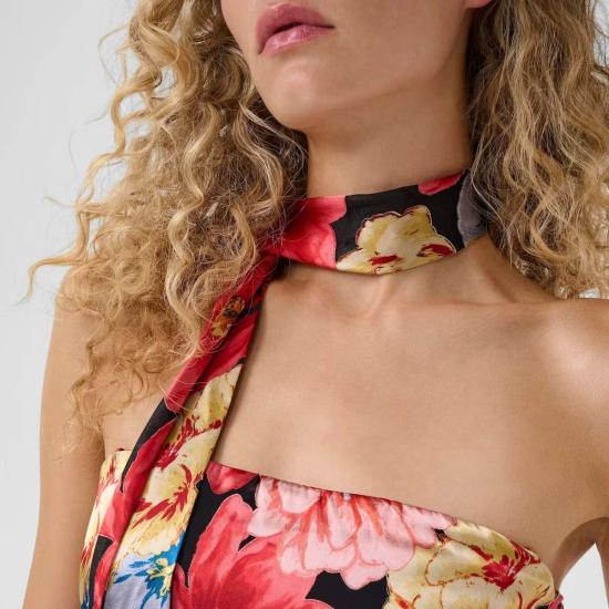  게스투즈 롱 원피스 Gestuz Sigrida 실크 드레스 데저트 플라워 - GESTUZ