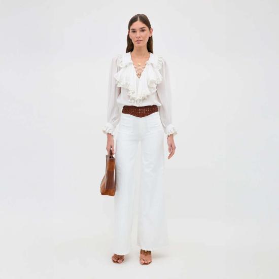  릭소 블라우스 런던 밀리아 탑 화이트 - RIXO