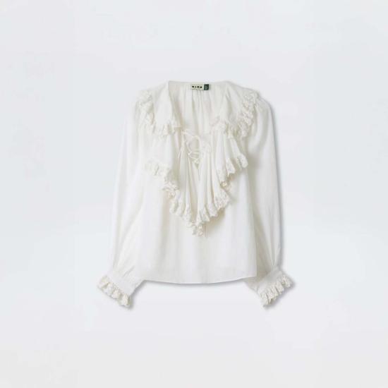  릭소 블라우스 런던 밀리아 탑 화이트 - RIXO