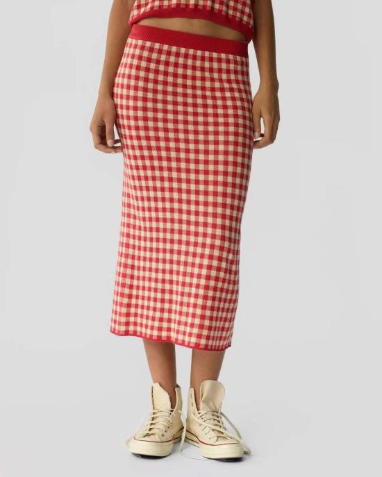  게스트 인 레지던스 롱 스커트 깅엄