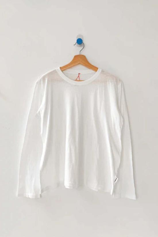  르 본 숍 긴팔 티셔츠 르 봉 쇼페 파운데이션 빈티지 화이트 - Le Bon Shoppe