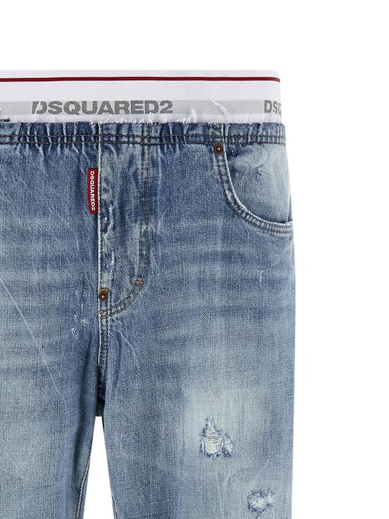  디스퀘어드2 데님 팬츠 Dsquared2 데님 조거 진 블루 - DSQUARED2