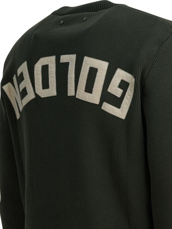 26SS 골든구스 Golden 레터링 밀리터리 크루넥 스웨터 GMP00841P00197235674 - GOLDEN GOOSE