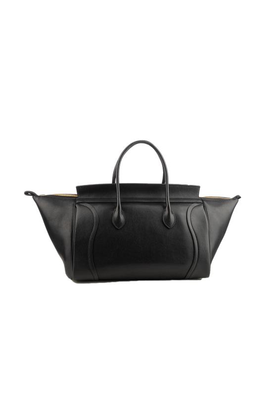 26SS 셀린느 미디움 뉴 러기지 서플 샤이니 램스킨 L100E3GW2 38NO BLACK - CELINE