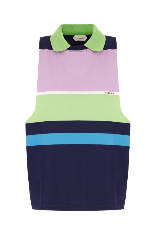 26SS 베르사체 폴로 티셔츠 10245081A17890 6PD40 Multicolor