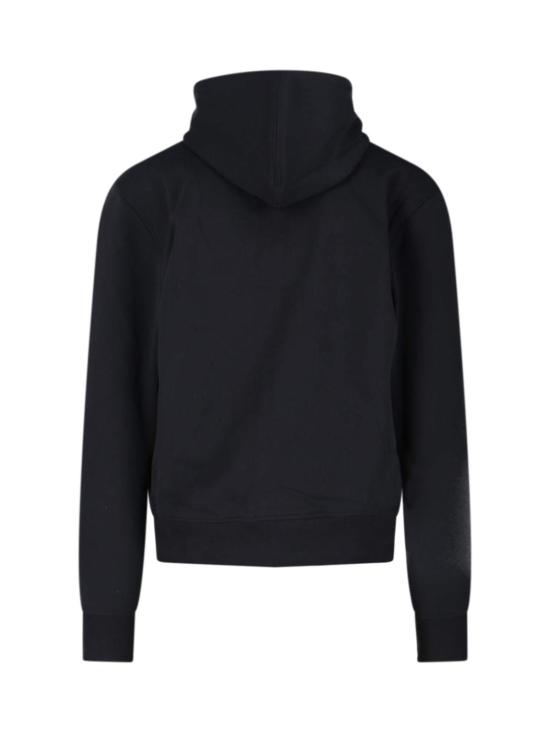  아미 긴팔 티셔츠 알렉상드르 마티우시 로고 후드티 블랙 - AMI