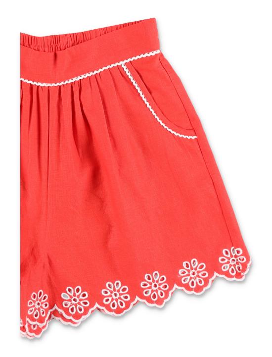 26SS [키즈] 스텔라 맥카트니 쇼츠/버뮤다 TY6E89Z0138 426 Rosso - STELLA MCCARTNEY