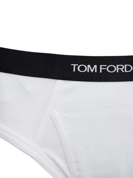  톰포드 언더웨어 톰 포드 로고 브리프 (면/엘라스테인 소재, 화이트) - TOMFORD